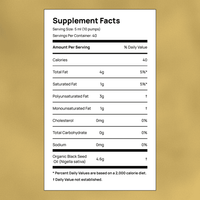 Organic Black Seed Oil with 3% Thymoquinone