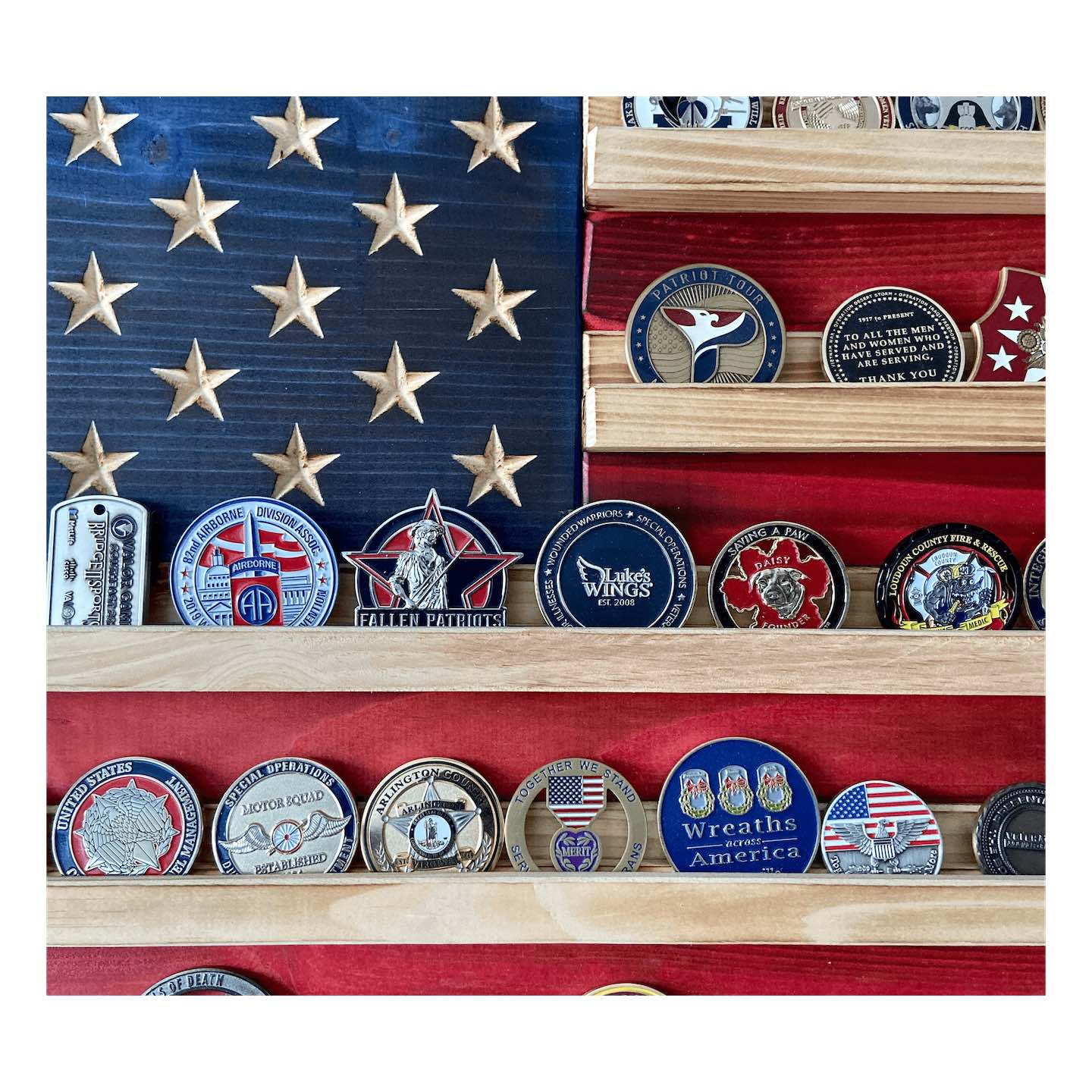 Challenge Coin Holder Flag