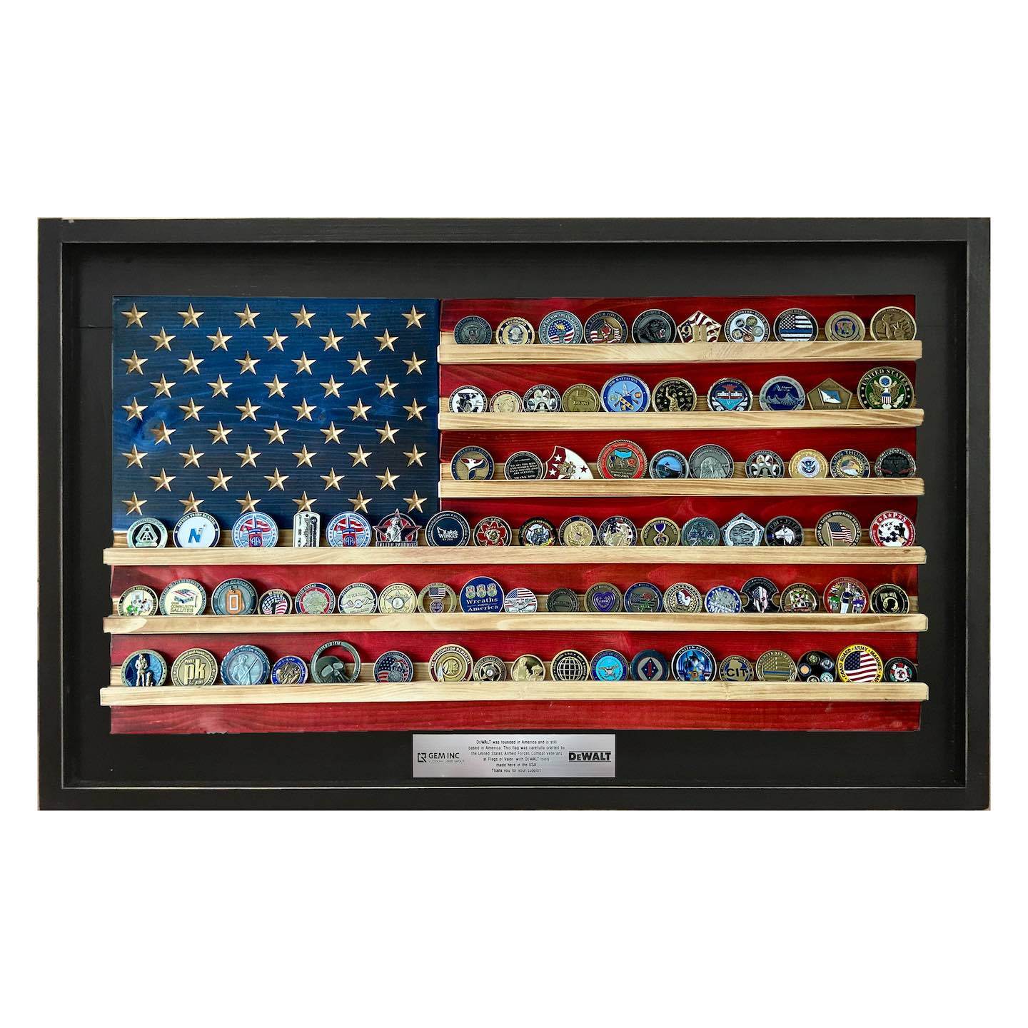Challenge Coin Holder Flag