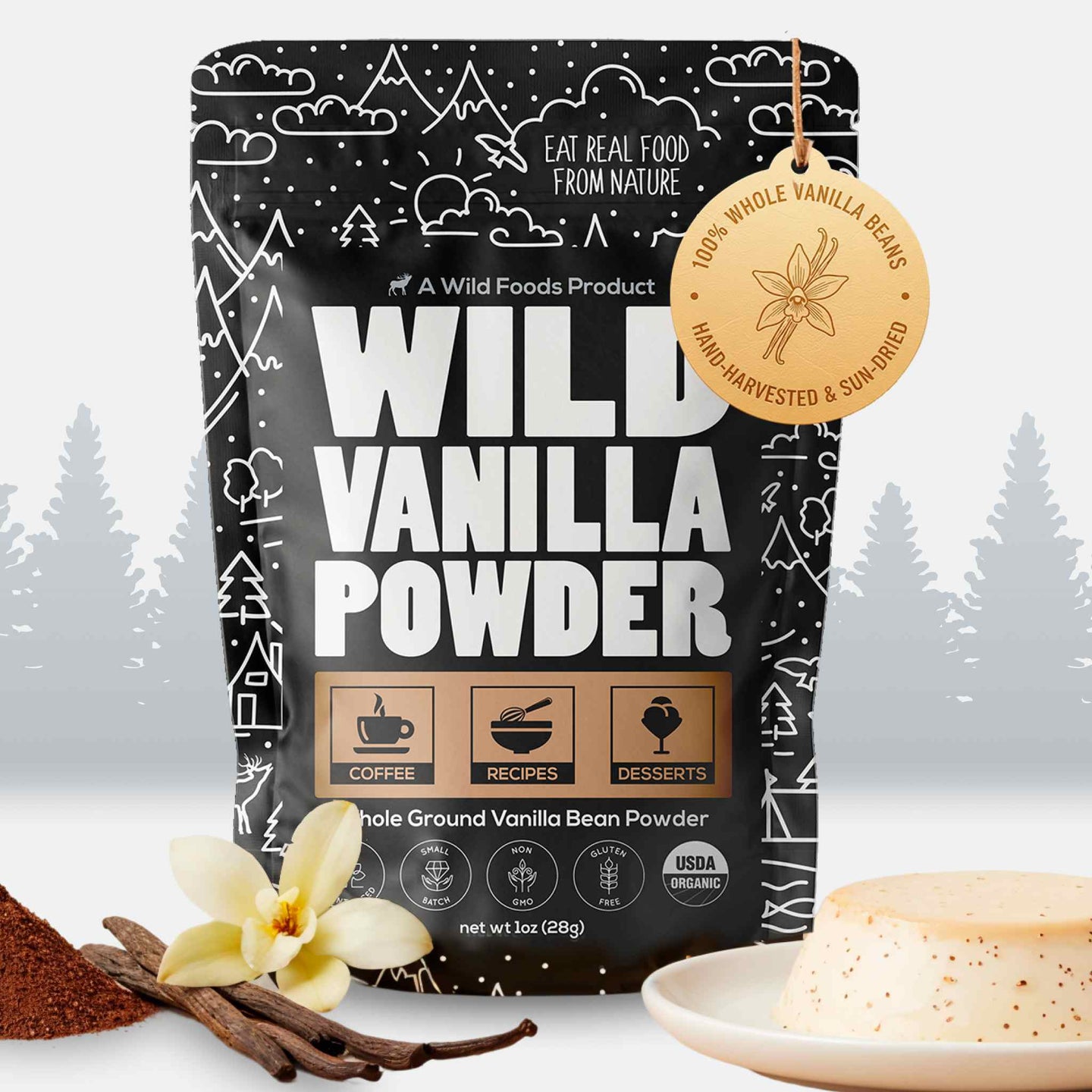 Vanilla Powder - Organic Ground Whole Vanilla Beans