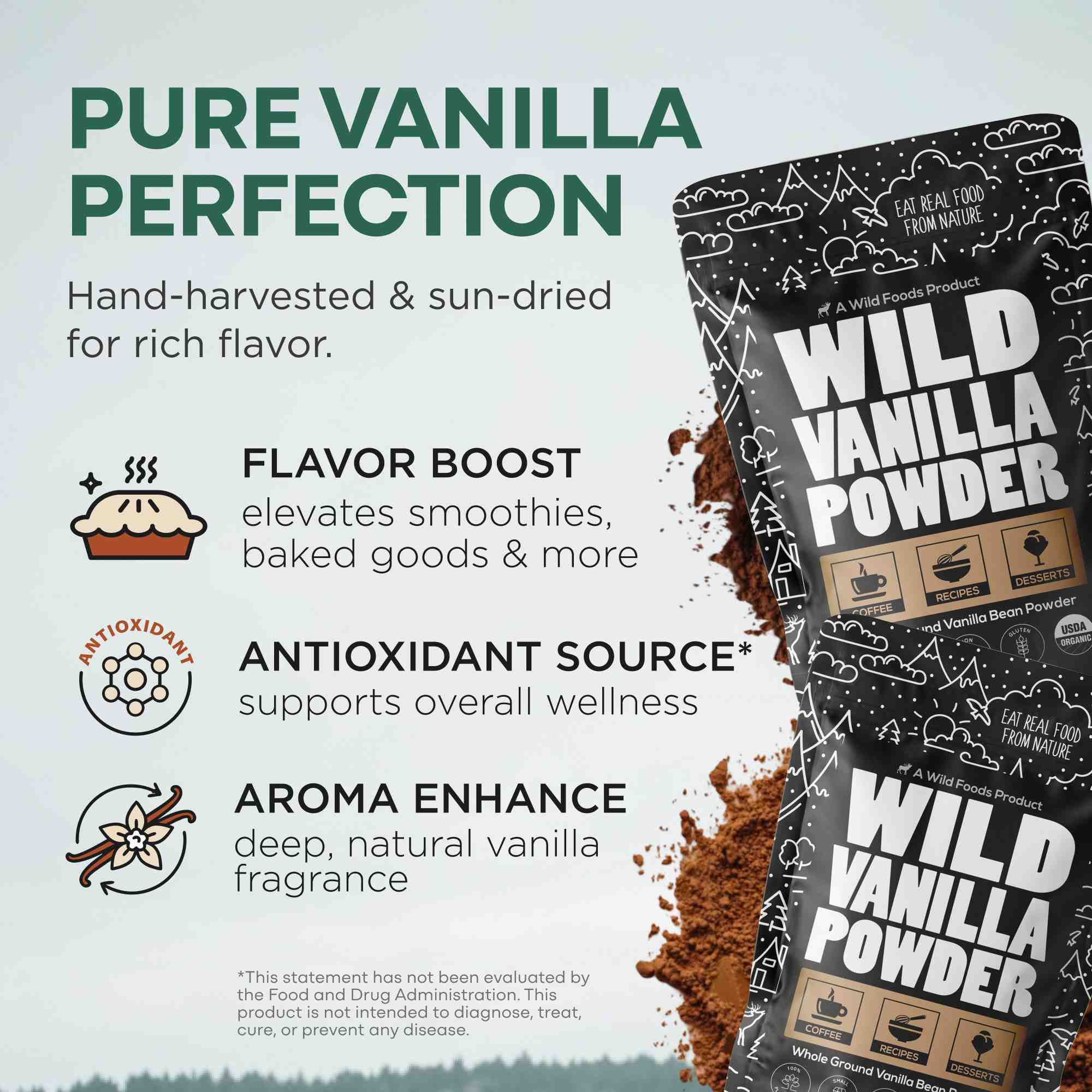 Vanilla Powder - Organic Ground Whole Vanilla Beans
