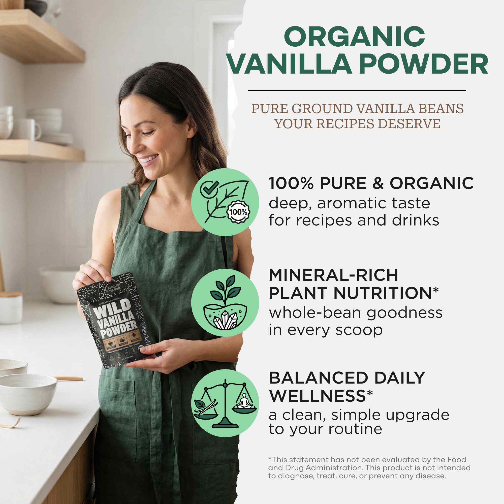 Vanilla Powder - Organic Ground Whole Vanilla Beans