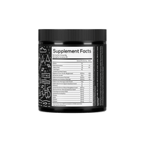 Close-up of a black supplement container displaying nutrition facts with key ingredients like magnesium, zinc, and Himalayan pink salt.
