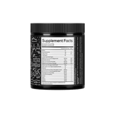 View shows the supplement facts label on a black container of Wild Foods Fiber, listing ingredients like psyllium husk and agave inulin.