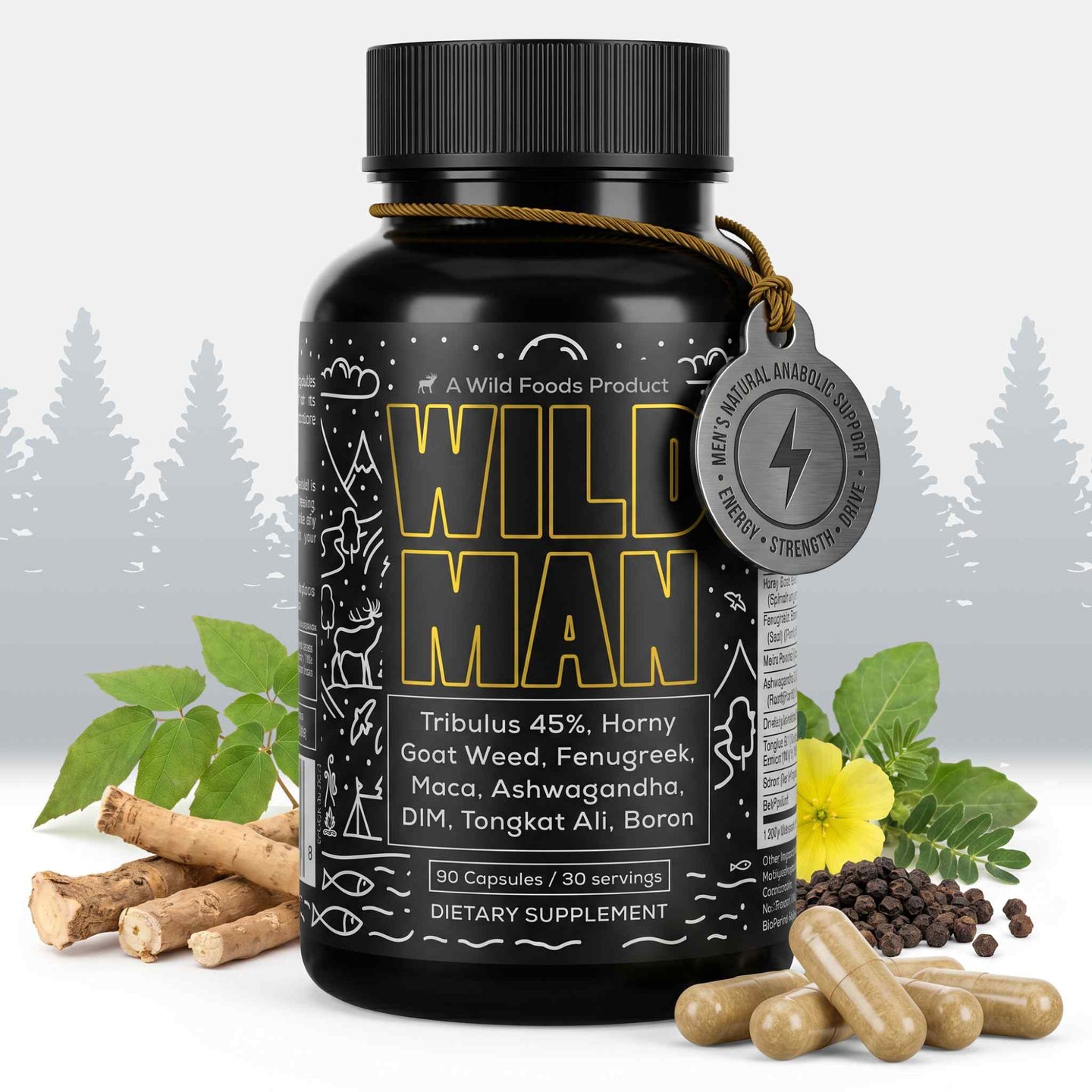 Wild Man Herbal Stack – Male Hormone Balance & Performance