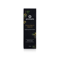 Annmarie Wild Fruit Serum box advertises a brightening facial complex for all skin types.
