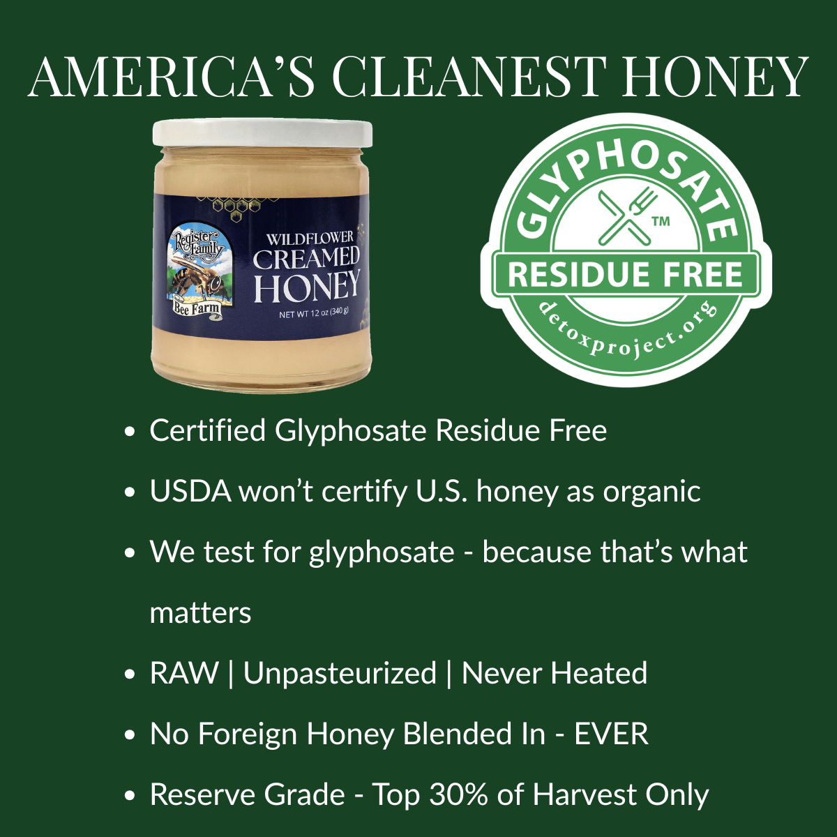 Raw Wildflower Creamed Honey