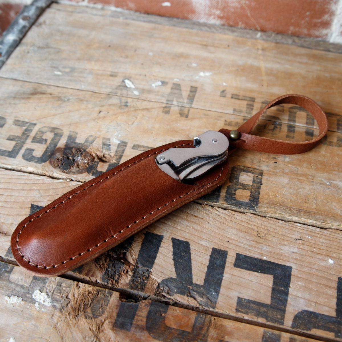 Wine Key with Leather Holster
