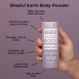 Talc Free Body Powder, Blissful Earth Lavender Scent