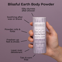 Talc Free Body Powder, Blissful Earth Lavender Scent