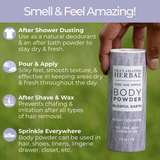 Talc Free Body Powder, Blissful Earth Lavender Scent