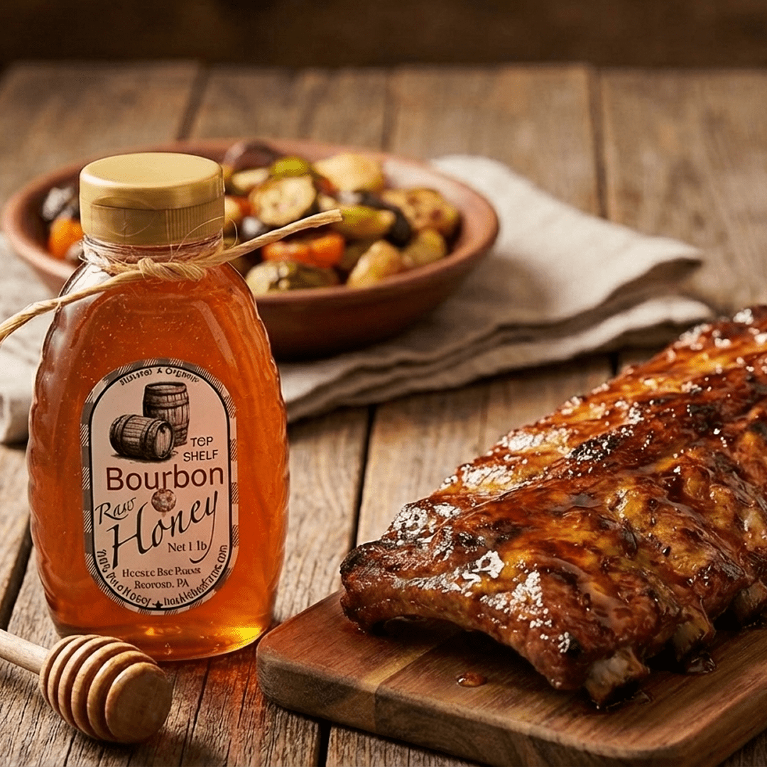Raw Bourbon Infused Honey