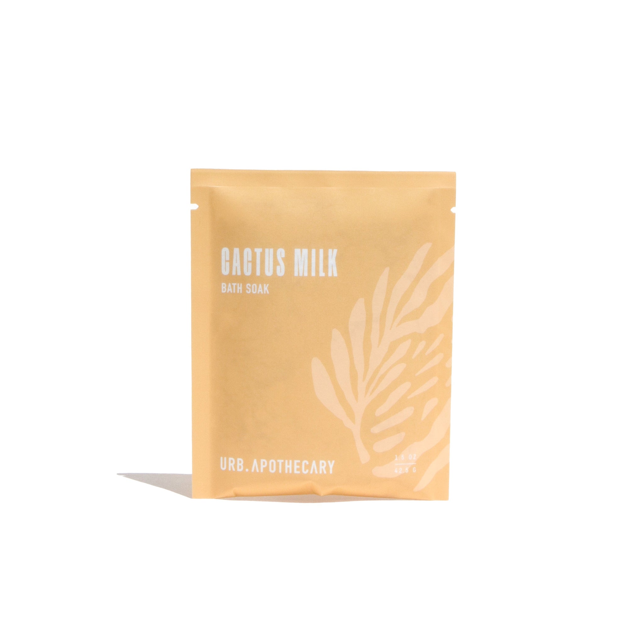 URB Apothecary's Cactus Milk Bath Soak package sits against a white background.
