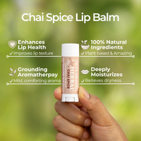 Natural Lip Balm, Herbal Infused, Chai Spice