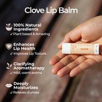 Natural Lip Balm, Herbal Infused, Clove