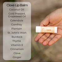 Natural Lip Balm, Herbal Infused, Clove