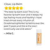 Natural Lip Balm, Herbal Infused, Clove