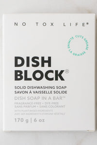 DISH BLOCK® solid dish soap - 6 oz (170g) bar - Fragrance Free