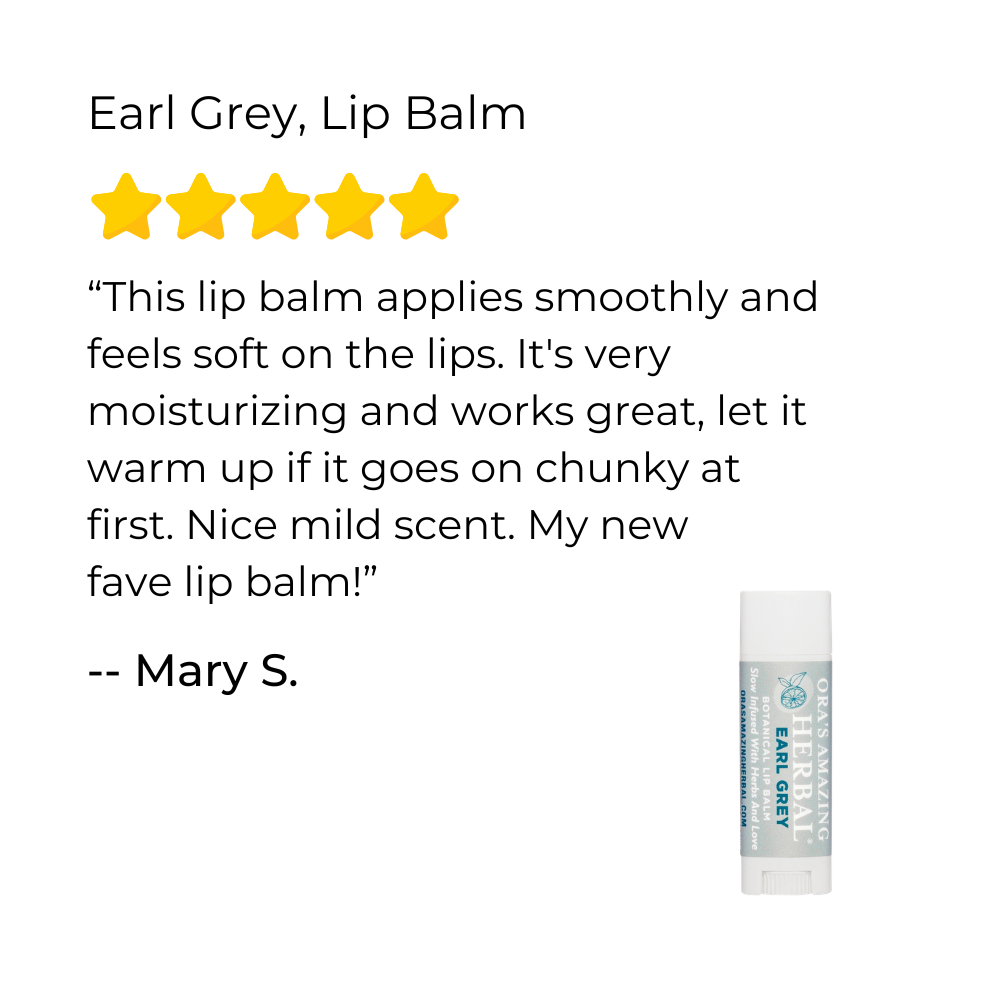 Natural Lip Balm, Herbal Infused, Earl Grey
