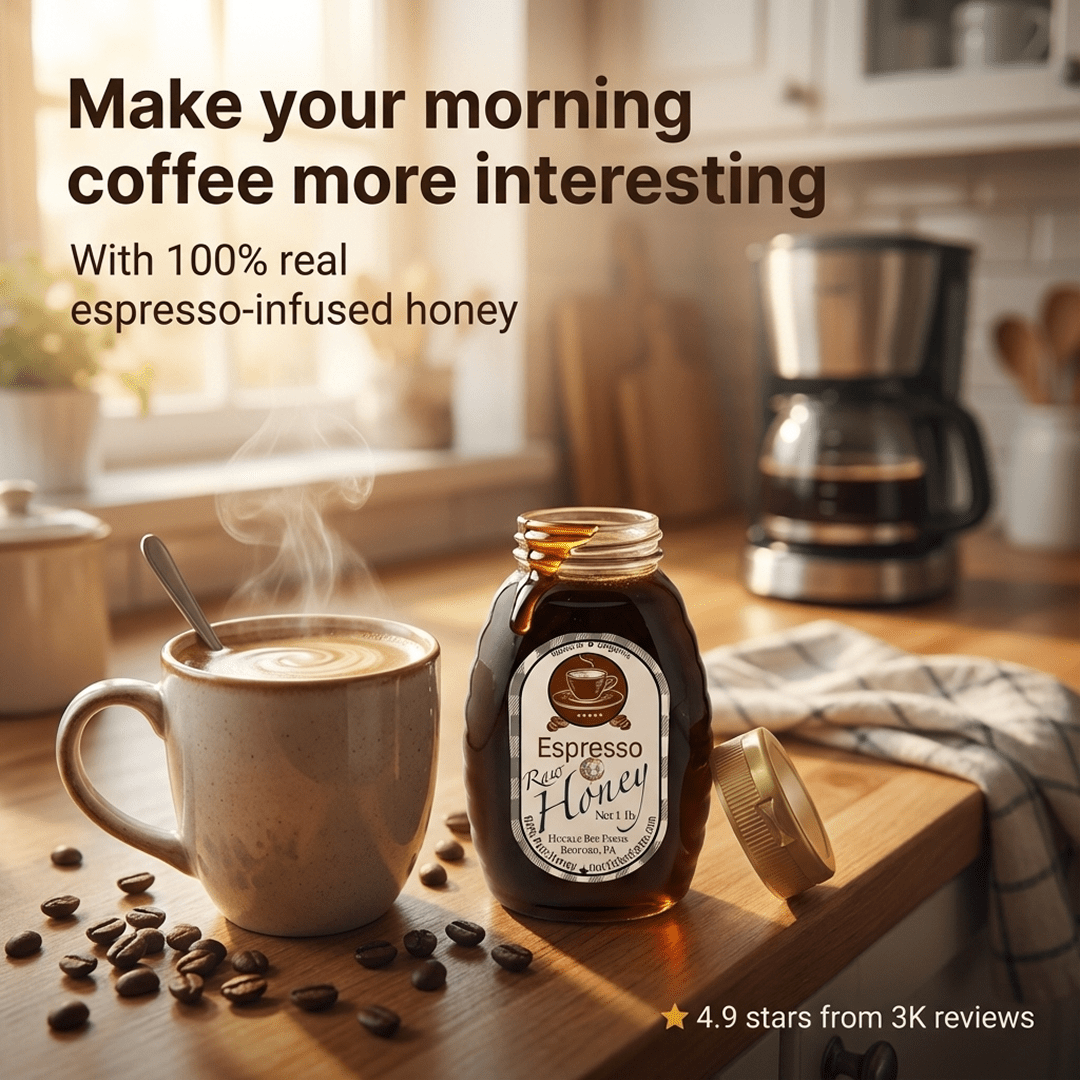 Raw Espresso Infused Honey