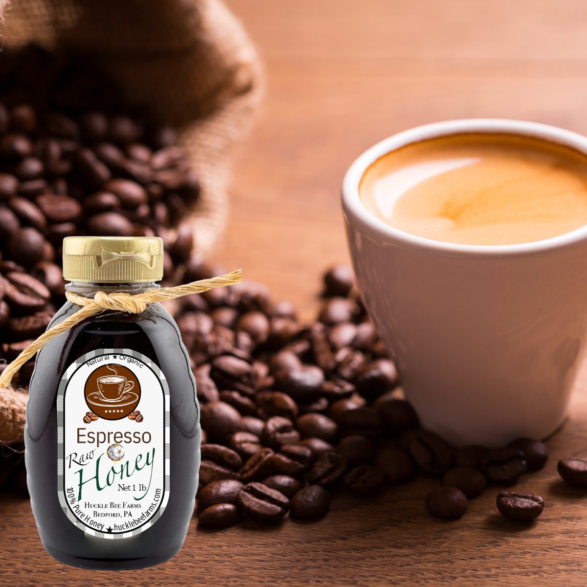 Raw Espresso Infused Honey