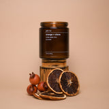 orange + clove candle