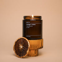orange + clove candle