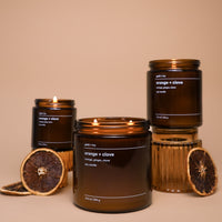 orange + clove candle