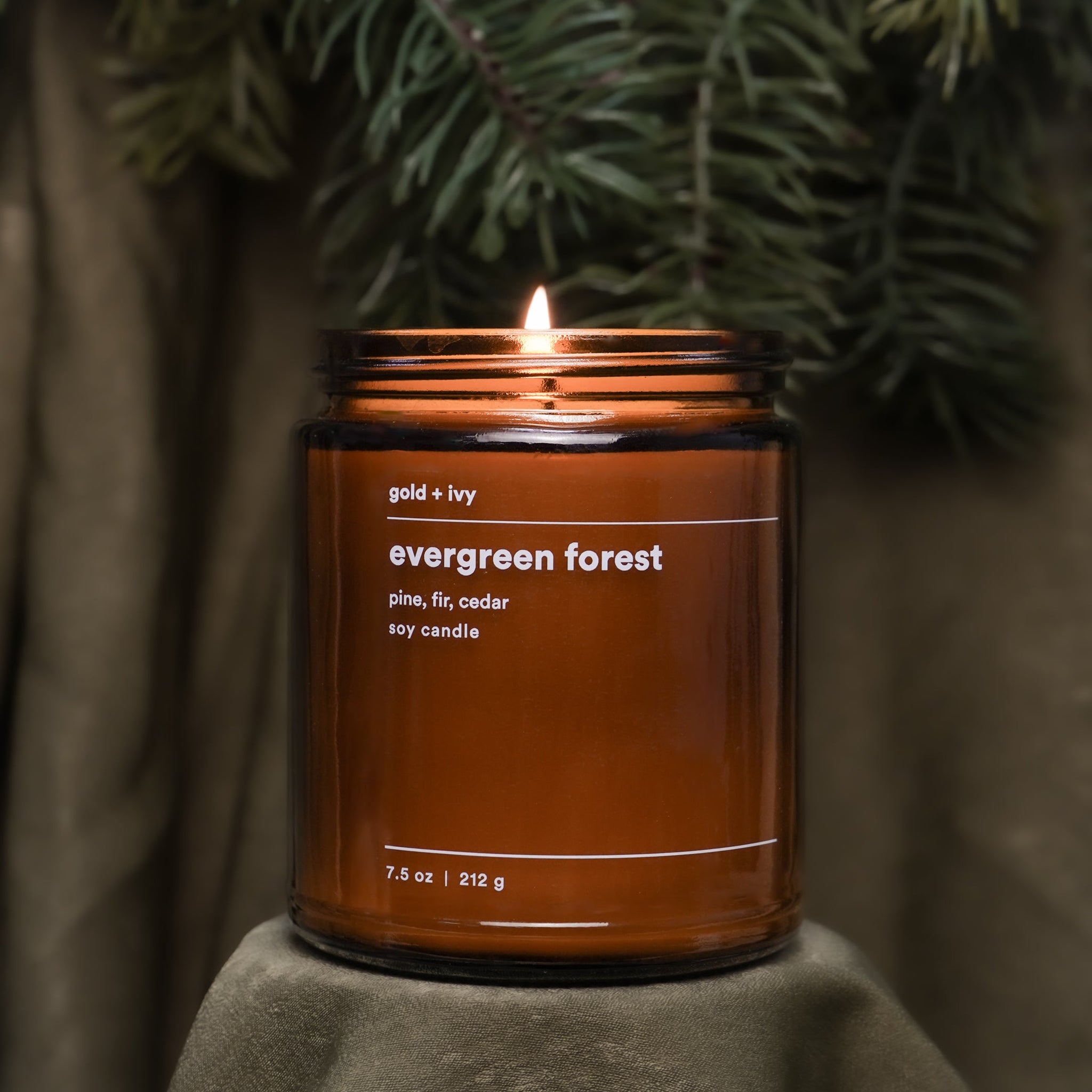 evergreen forest candle