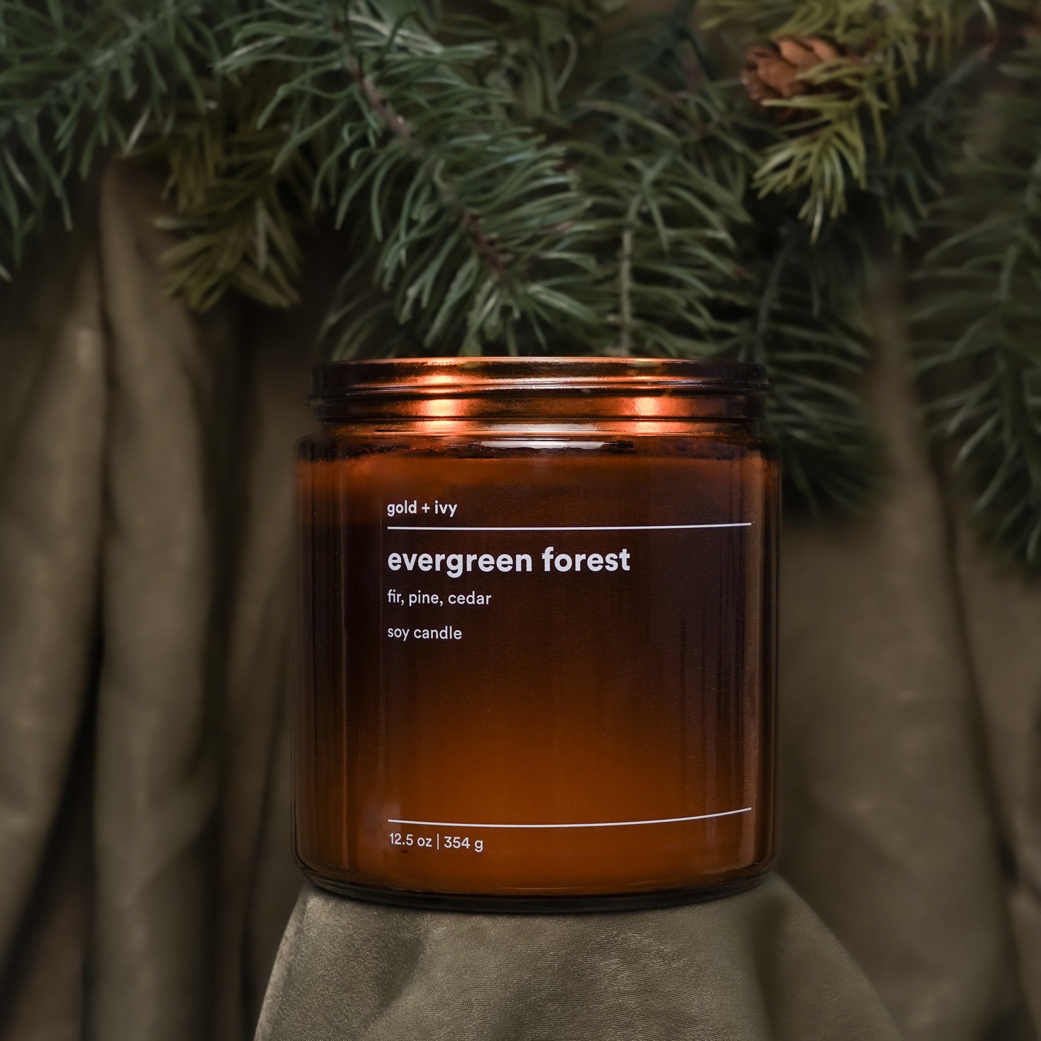 evergreen forest candle