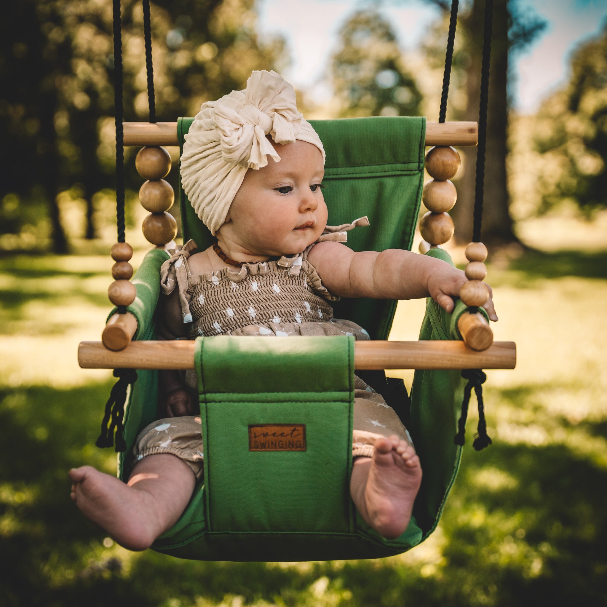 Premium Outdoor High Back Swing – Sage