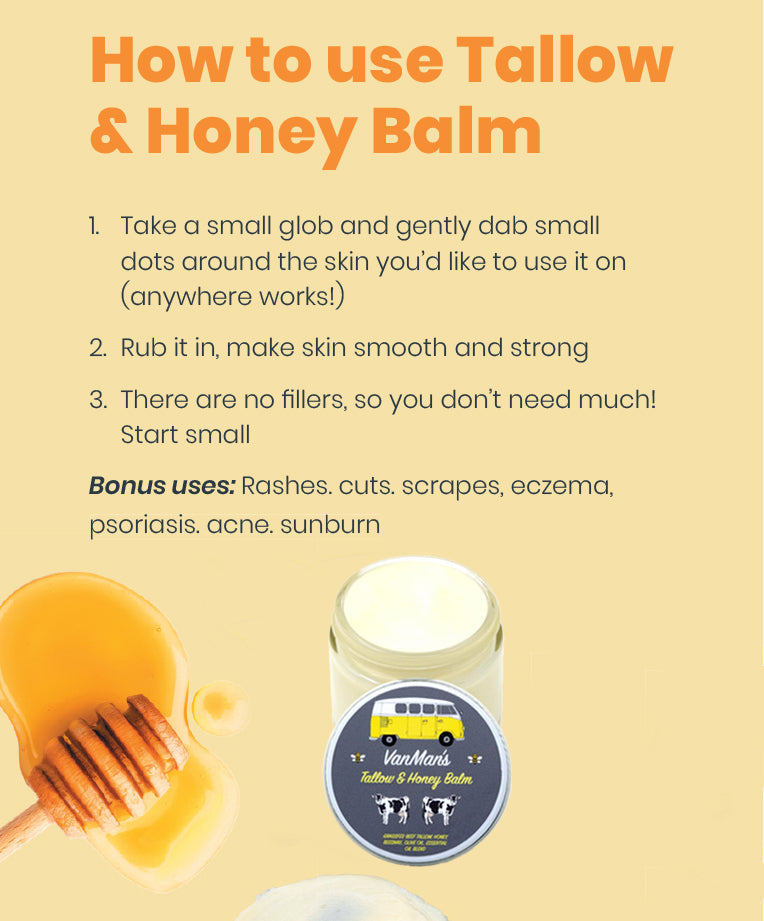 Tallow & Honey Balm - Jumbo 6 oz