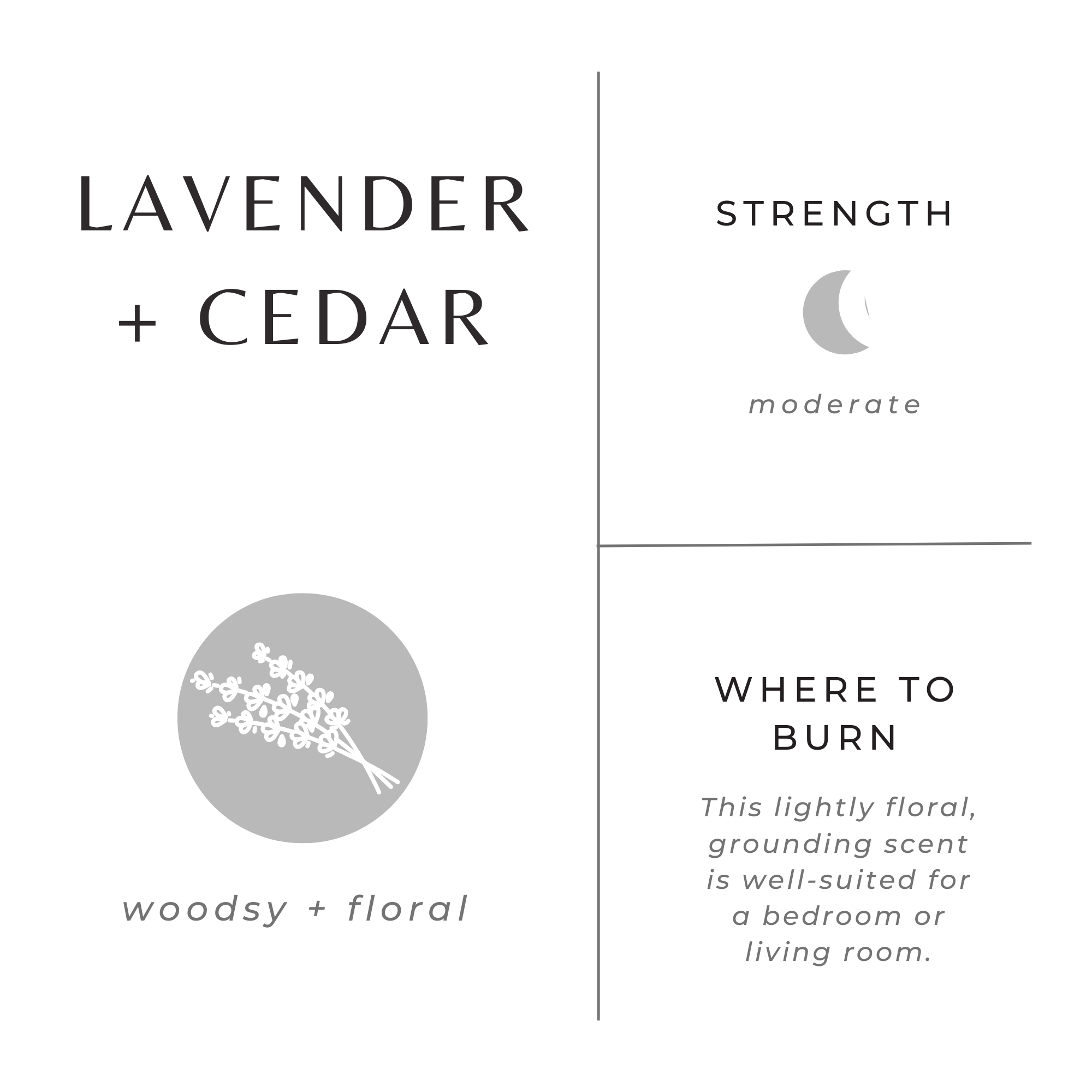 Lavender + Cedar Soy Wax Candle