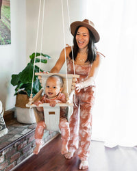 Indoor Swing – Greige/Vanilla Stripe