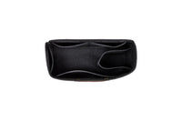Organize your handbag with a dark gray felt purse organizer featuring multiple compartments for optimal storage.
