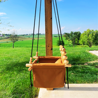 Premium Outdoor High Back Swing – Nutmeg