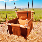 Premium Outdoor High Back Swing – Nutmeg