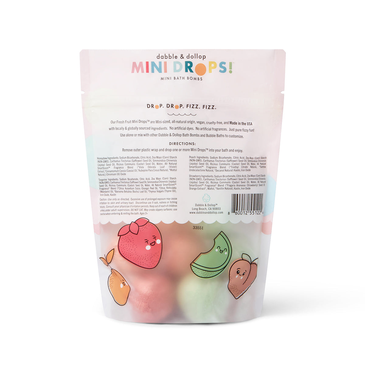 Fresh Fruit Mini Bath Bombs