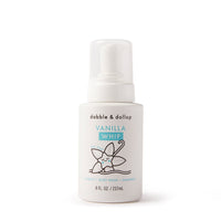 Dabble & Dollop Vanilla Whip offers a tear-free bubbles, body wash, and shampoo in an 8 oz bottle.
