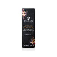 Annmarie's Activated Night Serum promises evening treatment with Bioactive A-Complex, suitable for all skin types.
