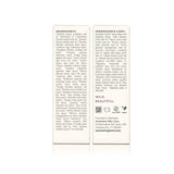 Annmarie Skin Care lists its wild and beautiful organic ingredients, including sunflower, jojoba, sesame, and other plant-based seed oils and extracts, highlighting its Made Safe and non-GMO vegan certifications.
