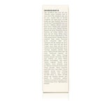 A product label lists the natural ingredients in skincare, including aloe vera, sunflower oil, green tea, and frankincense.
