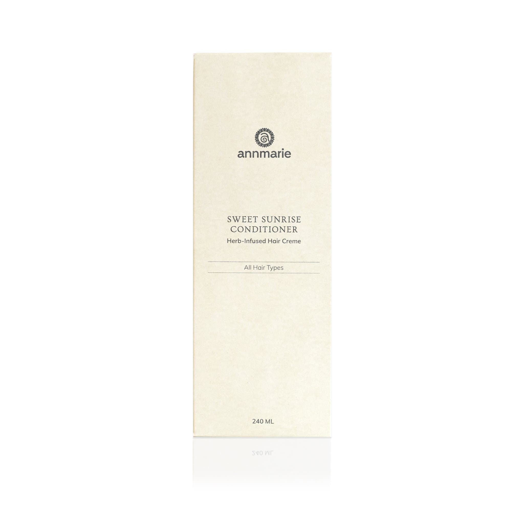 Annmarie brand presents Sweet Sunrise Conditioner, a herb-infused hair creme suitable for all hair types.
