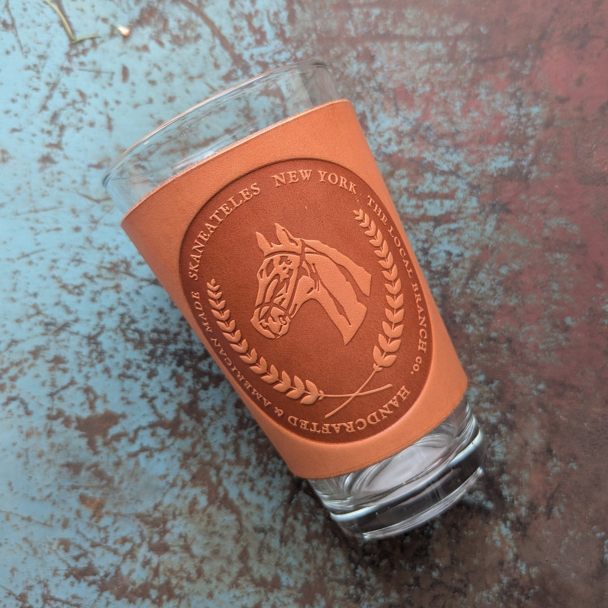 Leather Pint Glass