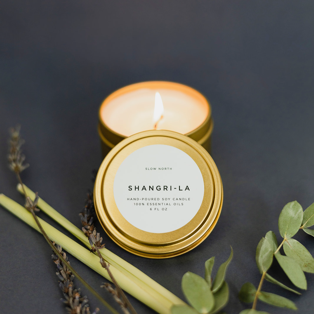 Shangri-La Soy Wax Candle | Eucalyptus + Lavender + Lemongrass