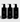 Three black pump bottles showcase Jack Henry shampoo, conditioner, and body wash with Hinoki Cypress scent.
