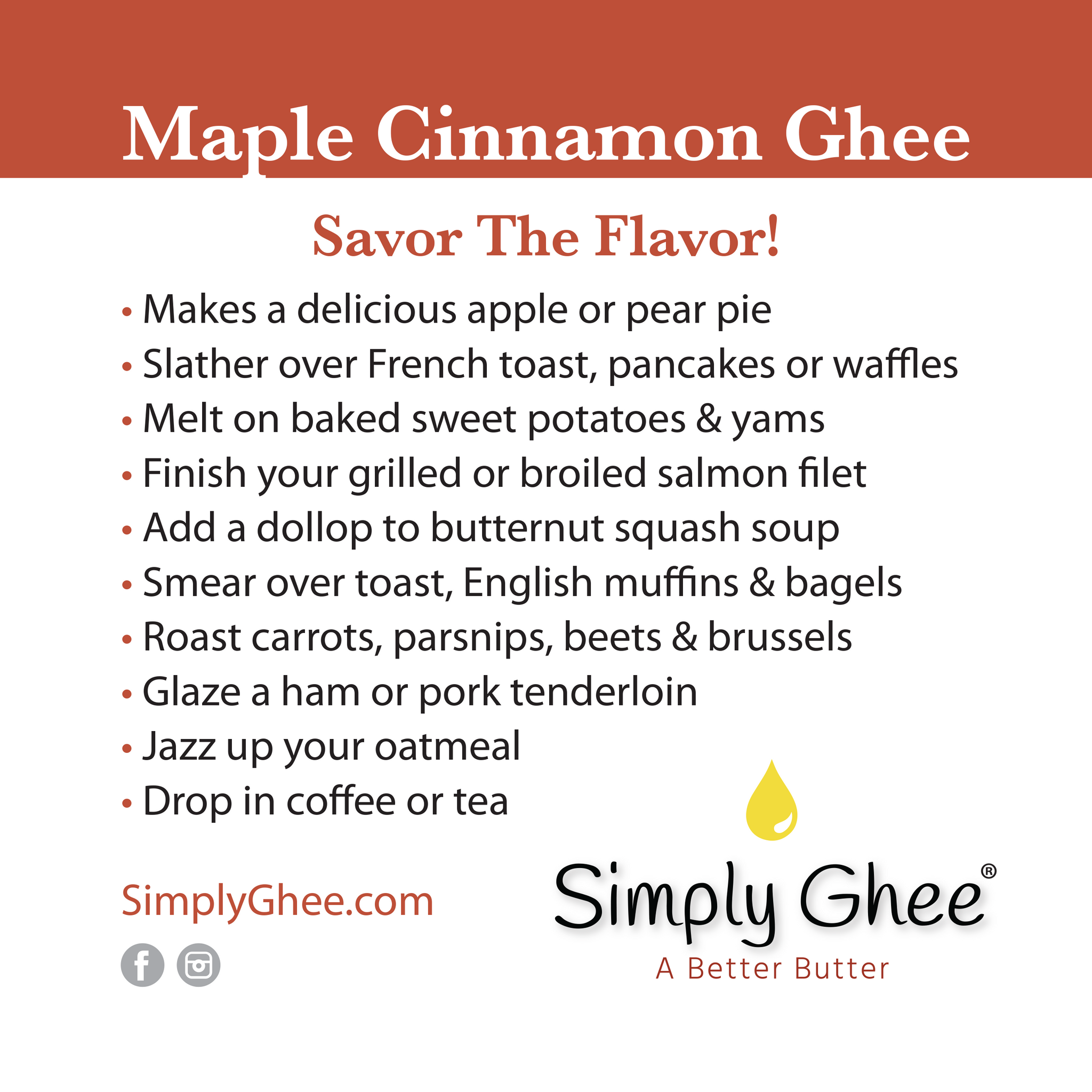 Maple Cinnamon Ghee DIY Mix