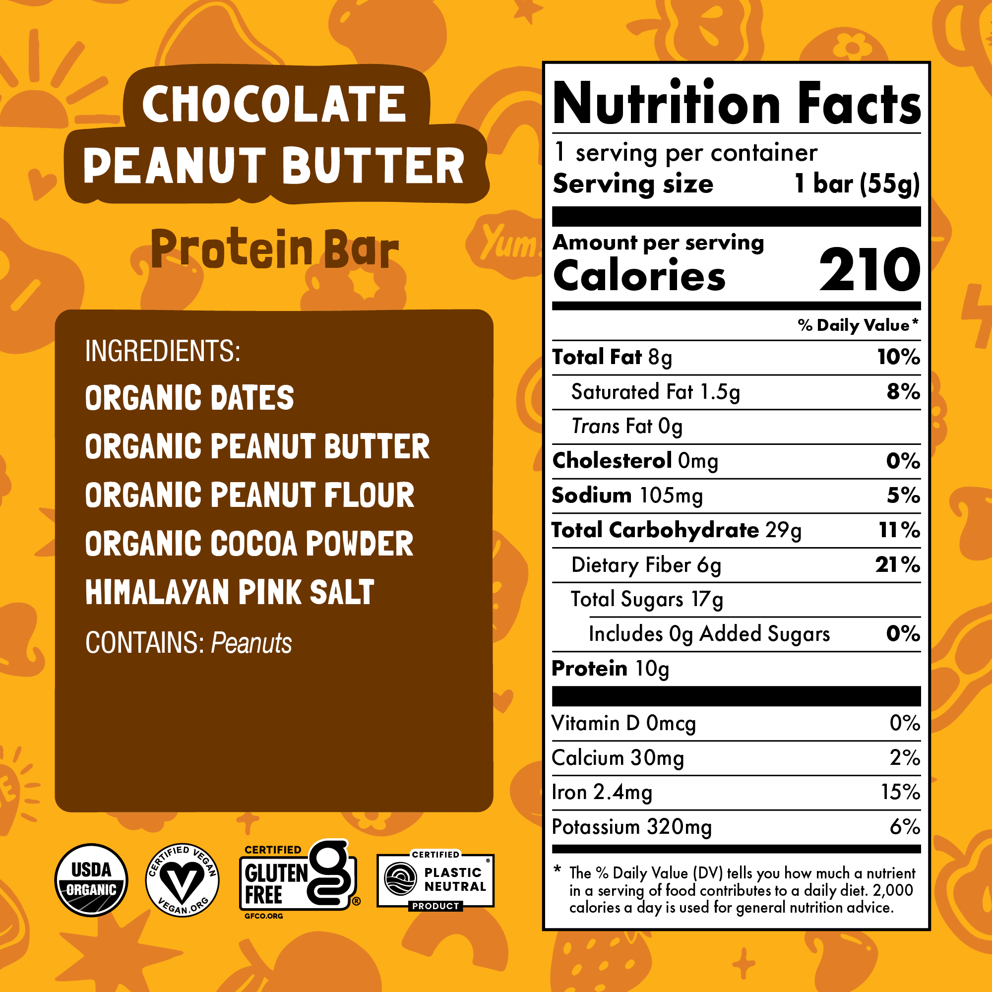 Chocolate Peanut Butter Protein Bar