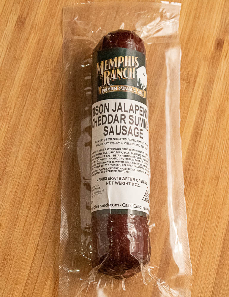 Bison Summer Sausage - Jalapeno Cheddar