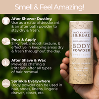 Talc Free Body Powder, Sweet Love Vanilla